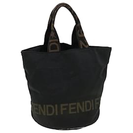 Fendi-FENDI Hand Bag Nylon Black 2119 26526 089 Auth yk6785-Black