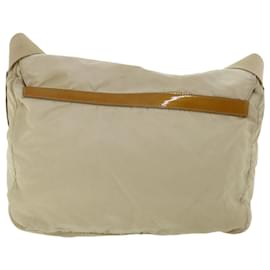 Prada-PRADA Shoulder Bag Nylon Cream Auth ki2717-White