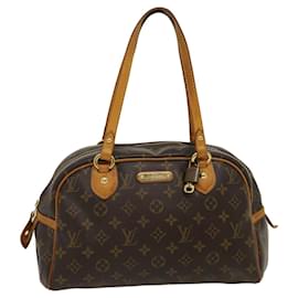 Louis Vuitton-LOUIS VUITTON Monogram Montorgueil PM Hand Bag M95565 LV Auth pt2338-Brown