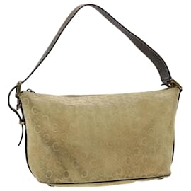 Céline-CELINE C Macadam Canvas Shoulder Bag Beige Auth 40751-Brown