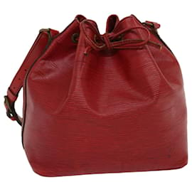 Louis Vuitton-Bolsa de ombro LOUIS VUITTON Epi Petit Noe vermelha M44107 LV Auth pt2470-Vermelho