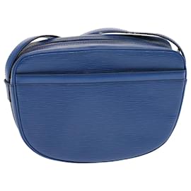 Louis Vuitton-LOUIS VUITTON Epi June Feuille Bolsa de Ombro Azul M52155 LV Auth bs7226-Azul
