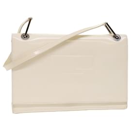 Gucci-GUCCI Shoulder Bag Leather White 00120583033 Auth FM2591-White
