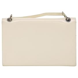 Gucci-GUCCI Shoulder Bag Leather White 00120583033 Auth FM2591-White