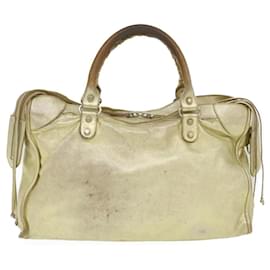 Balenciaga-BALENCIAGA City Bag Hand Bag Leather 2way Gold 115748 8091 J 002123 Auth am3828-Metallic