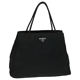 Prada-PRADA Hand Bag Nylon Black Auth bs5534-Black