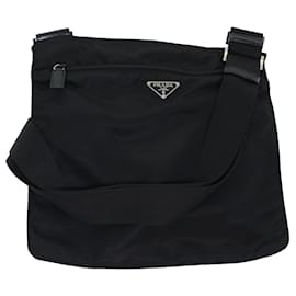 Prada-PRADA Sac à Bandoulière Nylon Noir Auth am4831-Noir