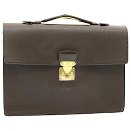 Louis Vuitton-LOUIS VUITTON Taiga Serviette Kourad Business Bag Acajou M30076 LV Auth as203-Brown