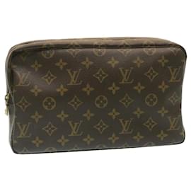 Louis Vuitton-Louis Vuitton Monogram Trousse Toilette 28 Clutch Bag M47522 LV Auth pt551-Brown