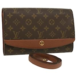 Louis Vuitton-LOUIS VUITTON Monogram Bordeaux PM Clutch Bag M51797 LV Auth hs1352-Brown