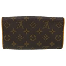 Louis Vuitton-Bolso de hombro con monograma Pochette Twin PM de LOUIS VUITTON M51854 LV Auth rd4133-Castaño