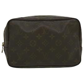 Louis Vuitton-Louis Vuitton Monogram Trousse Toilette 23 Clutch Bag M47524 LV Auth ac869-Brown