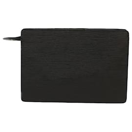Louis Vuitton-LOUIS VUITTON Epi Pochette Homme Clutch Bag Black M52522 LV Auth th3868-Black