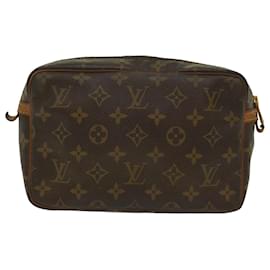 Louis Vuitton-Louis Vuitton Monogram Compiegne 23 Clutch Bag M51847 LV Auth 49862-Brown