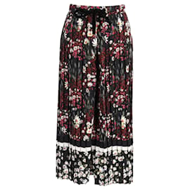Autre Marque-Mother of Pearl Floral Wide-Leg Cropped Pants in Multicolor Silk-Multiple colors