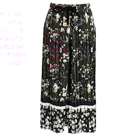 Autre Marque-Mother of Pearl Floral Wide-Leg Cropped Pants in Multicolor Silk-Multiple colors