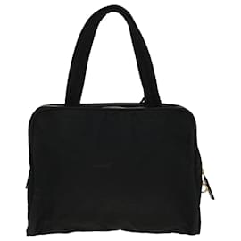 Prada-PRADA Hand Bag Nylon Black Auth 36675-Black