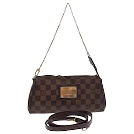 Louis Vuitton-LOUIS VUITTON Damier Ebene Eva Shoulder Bag 2way N55213 LV Auth tb606-Brown
