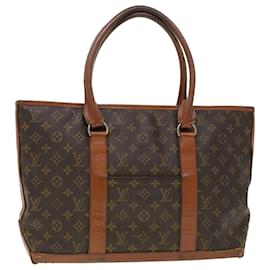 Louis Vuitton-LOUIS VUITTON Monogram Sac Weekend PM Tote Bag M42425 LV Auth rd4597-Brown