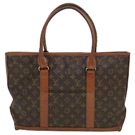 Louis Vuitton-LOUIS VUITTON Monogram Sac Weekend PM Tote Bag M42425 LV Auth rd4597-Brown