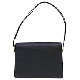 Louis Vuitton-LOUIS VUITTON Epi Osh Shoulder Bag Black Blue M52445 LV Auth th3898-Black