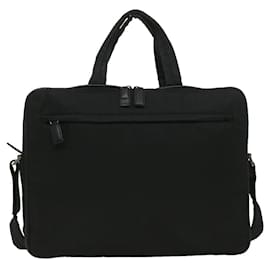 Prada-PRADA Hand Bag Nylon Black Auth ro617-Black