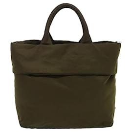 Prada-Prada Hand Bag Nylon 2way Khaki Auth fm1303-Green