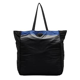 Prada-Prada Tessuto Tote Bag Canvas Tote Bag in Good condition-Blue