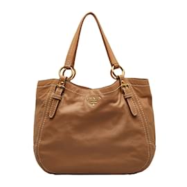 Prada-Leather Shoulder Bag BR4691-Brown