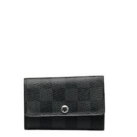 Louis Vuitton-Damier Graphite Muticles 6 Key Holder N62662-Black
