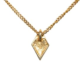 Dior-Collier pendentif diamant strass-Doré