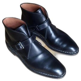 Botas Heschung Cassava de couro Anicalf pretas com fivela Preto