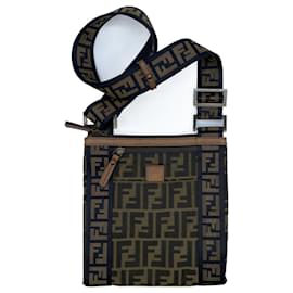 Fendi-Messenger shoulder strap-Brown,Light brown,Dark brown