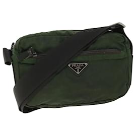 Prada-PRADA Shoulder Bag Nylon Khaki Auth ar10135b-Khaki