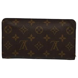 Louis Vuitton-LOUIS VUITTON Monogram Porte Monnaie Zip Long Wallet M61727 LV Auth yk8672-Monogram
