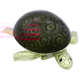 Boucheron-Boucheron brooch, "Tortoise", yellow gold, E-mail, ruby.-Other