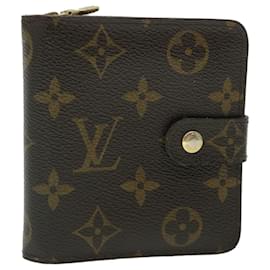 Louis Vuitton-LOUIS VUITTON Monogram Compact Zip Wallet M61667 LV Auth-Folge1758-Monogramm