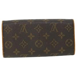 Louis Vuitton-LOUIS VUITTON Monogram Pochette Twin PM Shoulder Bag M51854 LV Auth ac2218-Monogram