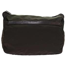 Prada-PRADA Shoulder Bag Nylon Khaki Auth 54974-Khaki