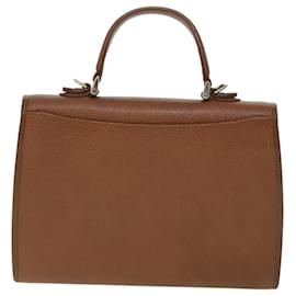 Autre Marque-Burberrys Hand Bag Leather 2way Brown Auth th4046-Brown