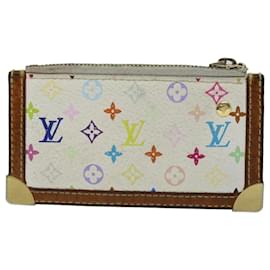 Louis Vuitton-LOUIS VUITTON Monogram Multicolor Pochette Cles Geldbörse Weiß M92655 Auth bs8504-Weiß