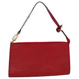 Louis Vuitton-LOUIS VUITTON Epi Pochette Accessoires Accessory Pouch Red M52987 Auth ar10309-Rouge