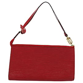 Louis Vuitton-LOUIS VUITTON Epi Pochette Accessoires Accessory Pouch Red M52987 Auth ar10309-Rouge