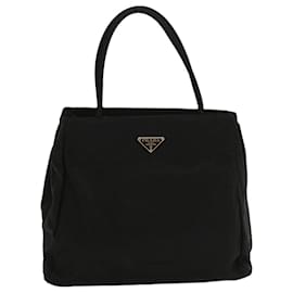 Prada-PRADA Hand Bag Nylon Black Auth 54822-Black