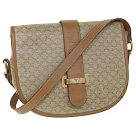 Céline-CELINE Macadam Canvas Bolso de hombro Beige Auth ar10192-Beige