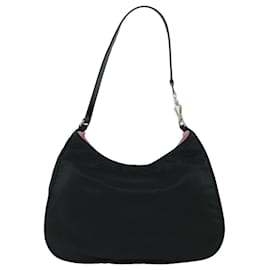 Prada-PRADA Shoulder Bag Nylon Black Auth 54872-Black