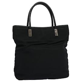 Gucci-GUCCI Tote Bag Canvas Black 002 2123 0458 Auth bs8425-Black