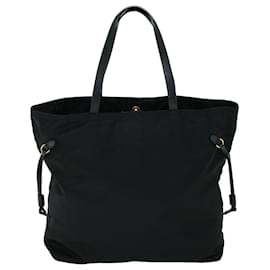 Prada-PRADA Tote Bag Nylon Black Auth tb884-Black