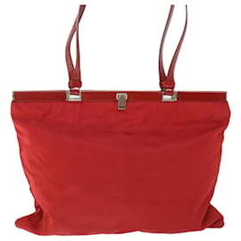 Prada-PRADA Tote Bag Nylon Rouge Auth ac2205-Rouge