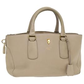 Céline-CELINE Hand Bag Leather Beige Auth bs8421-Beige